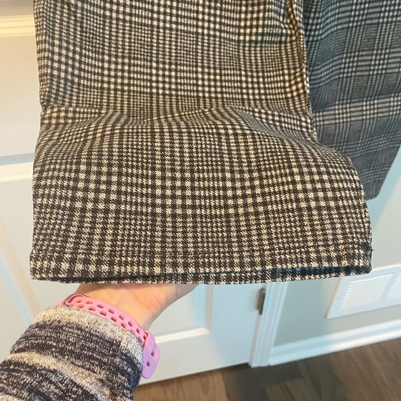 ✨Benetton (NWT) High-Waisted Check Trousers Dark Gray Size 25✨ - Picture 6 of 10